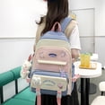 thumbnail image 4 of Bolso Mochilas de lona de 5 uds., alfileres con insignia, Mochilas colgantes, Mochilas de trabajo de viaje de Color Hit, 4 of 8