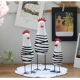 thumbnail image 4 of Chicken Figurine Ornament Farm Animals Rooster Figurine Decoration Set, 4 of 5