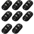 thumbnail image 1 of Rueda Universal de pasta de acero inoxidable, polea adhesiva de rotación de 360 ​​grados, color negro, para cubo de basura para muebles, 8 Uds., 1 of 5