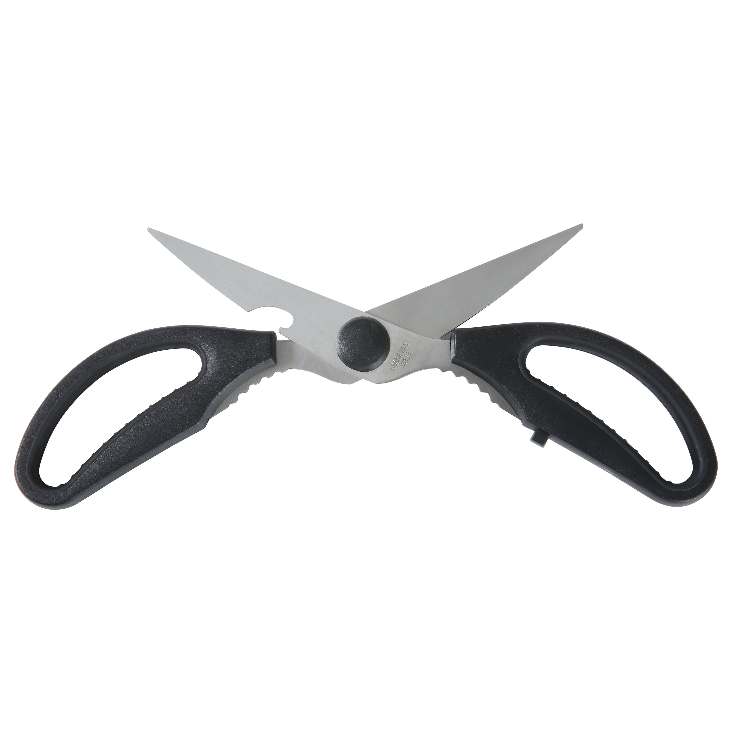 Mainstays Black Handle Stainless Steel Multi-Purpose 8.6in Kitchen Shears
