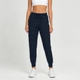 thumbnail image 4 of Arlun Womens Tapered Leg Jogger Pants with Pockets Soft Loose Fit Elastic Waist Comfortable Athletic Wear for Everyday Simple Stylish Pure Color Workout Trousers Blue S, 4 of 5
