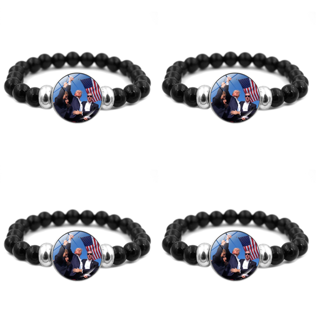 Pulsera Trump 2024 Con Cuentas Estados Unidos Accesorios (tipo Cuentas)