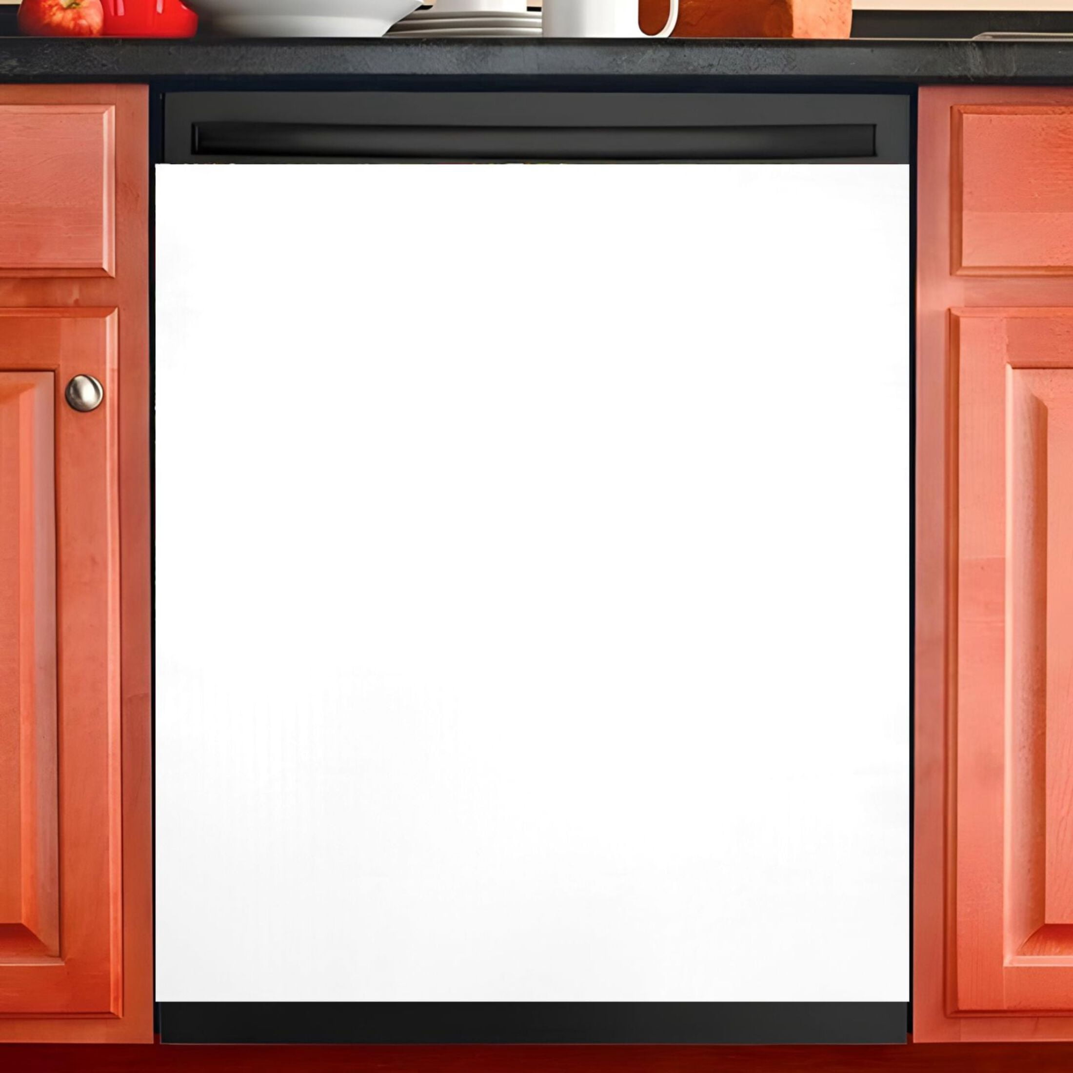 Ryvnso White Dishwasher Magnetic Refrigerator Magnet Cover Kitchen Home Decorative 23"x26"