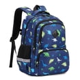 thumbnail image 2 of KAMUGO Kids Backpack for Boys Funny Dinosaur Bookbag, Lightweight Water Resistant Elementary School Backpacks, Blue, 2 of 7