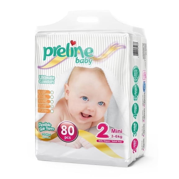 Baby Diapers, Size 2 (6-13 lbs.),  80 Count