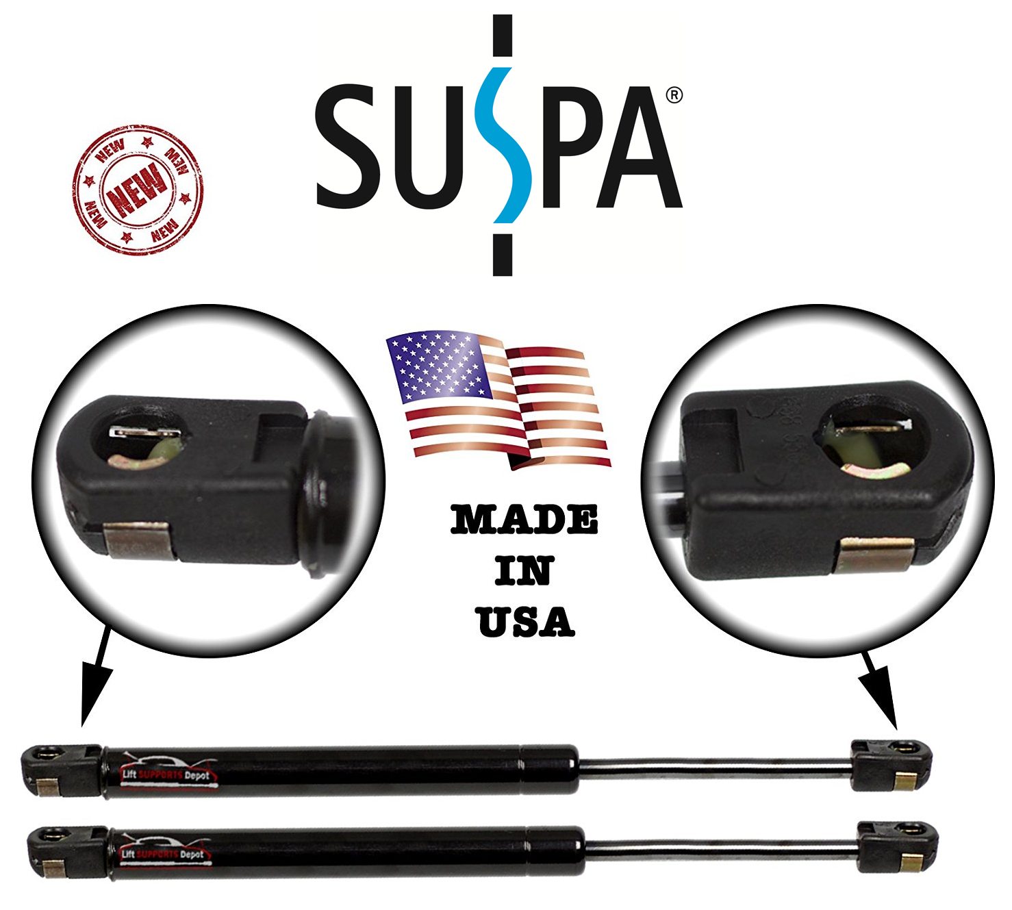 SUSPA C16-10788 Gas Strut Prop 12 Inch 35 Lbs - Set Of 2