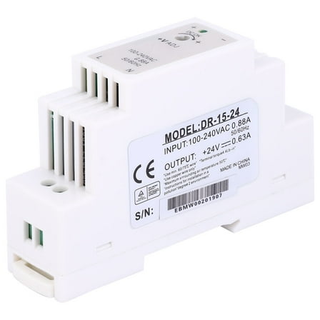 DR-15-24 DIN Rail Single Output Switching Power Supply 15W 24V 0.63A