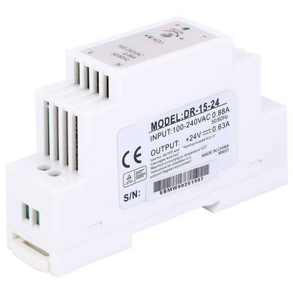 DR-15-24 DIN Rail Single Output Switching Power Supply 15W 24V 0.63A