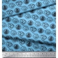 thumbnail image 3 of Soimoi Poly Georgette Fabric Bird,Fish & Ship Ocean Decor Fabric Printed Yard 42 Inch Wide, 3 of 3