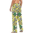 thumbnail image 6 of FREEAMG Pineapple Slices Pajama Pants for Men, Men's Separate Bottoms, Pure Cotton Comfortable Lounge Pants for Men（307）, 6 of 7