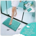 thumbnail image 2 of Alfombra de baño Yimobra, antideslizante, lavable, 60 x 43 cm, chenilla Lake Blue, 2 of 7