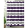 thumbnail image 2 of Dark Purple Shower Curtain, Gray White Stripe Waterproof Shower Curtain Set with 12 Hooks Lightweight Washable Fabric Shower Curtains for Bathroom 48x72 Inches, 2 of 6