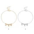 thumbnail image 3 of Bracelets Anklets Forme Étoile Ajustable avec Strass Style Simple Accessoire de Mode Pendentif Suspendu Cheville pour Femmes Or, 3 of 7