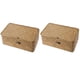 thumbnail image 1 of 2X Caja de Almacenamiento Tejida Una Mano de Algas Marinas Caja de Almacenamiento Canasta de Almacenamiento Organizador de Maquillaje Contenedor Multipropósito con Tapa, 1 of 5