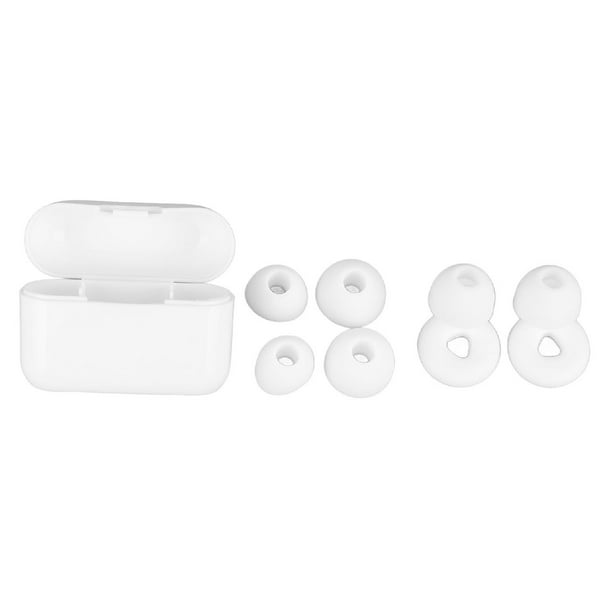 3 pares de Tapones para los oídos de silicona Nikou con cancelación de ruido reutilizables resistentes al agua para dormir nadar forma de anillo color blanco