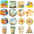 thumbnail image 2 of Suministros de fiesta de Disney Winnie the Pooh, servilletas de papel, mantel, taza, plato, globo, Baby Shower, decoración de fiesta de cumpleaños para niñas, 2 of 5
