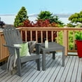 thumbnail image 2 of GVN Folding Chair, Patio Chair, Acacia Wood Outdoor Adirondack Chair with Ergonomic Design-Gray, 2 of 13