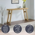thumbnail image 3 of Alaterre Furniture Lawas Solid Wood Console Table - 56 Inch Modern Farmhouse Entryway Table, Light Oak, 3 of 6