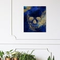 thumbnail image 2 of Wynwood Studio 'Gold Skull' Symbols and Objects Wall Art Canvas Print - Gold, Blue, 20" x 30", 2 of 2