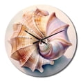 thumbnail image 2 of Designart "Seashell on the Coast II" Animals Oversized Wall Clock, 2 of 5