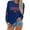 Blue, variant on Womens Long Sleeve Oversized Sweatshirt Casual Loose Fit Canada Print Tops Crewneck Fall Basic Pullover