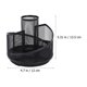 thumbnail image 2 of Greenadscape Black 360 Degree Metal Pen Holder Desktop Stationary Organizer with Non-Skid Base for Office, 2 of 6