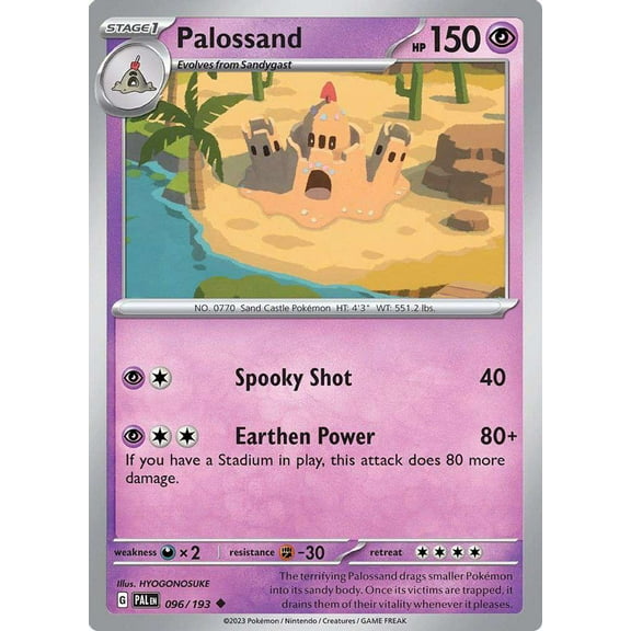 Pokemon Paldea Evolved Uncommon Palossand #96