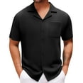 thumbnail image 1 of pstuiky camisetas de hombre, Camiseta deportiva de manga corta de verano para hombre, de color liso, con agujeros, moderna, con solapa y manga corta. camisas casuales para hombre xl, 1 of 8