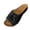 Black, variant on Summer Beach Sandals for Women Comfortable Wedge Sandals Leather Open Toe Slides with Arch Support Ladies Dressy Flower Flat Platform Sandals for Casual Walking Outdoor Wear Black