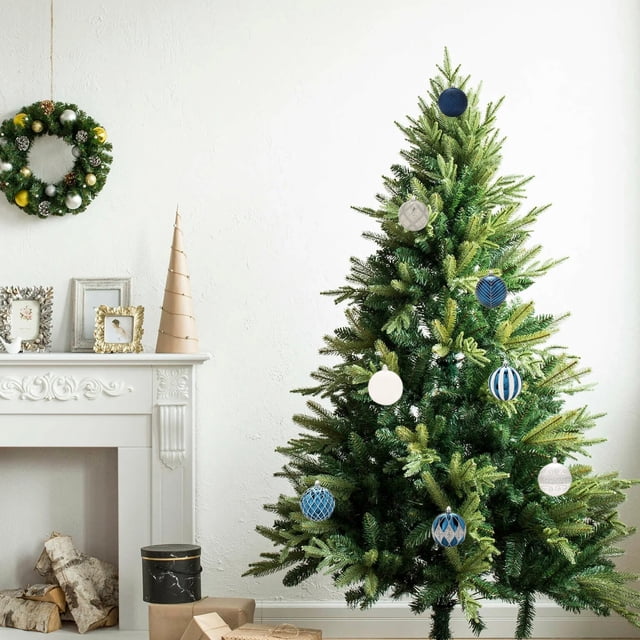 Juego de adornos colgantes de bolas navideñas pintadas Fiudx Accesorios para colgar árboles de Navidad Decoraciones navideñas