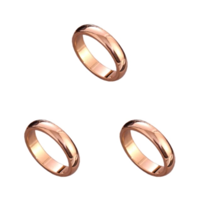 Anillo de Aleación Minnieouse para Mujeres y Hombres Oro Rosa Estilo Moderno Tamaño 10