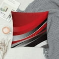 thumbnail image 2 of Nawypu  Throw Pillow Covers Modern Abstract Red Stripes Gray Black White Bold Grey Decorative Pillow Case Home Decor Square Pillowcase for Sofa Couch Car, 2 of 5