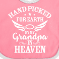 thumbnail image 4 of Inktastic Handpicked for Earth by My Grandpa in Heaven Angel Wings Boys or Girls Baby Bib, 4 of 4
