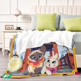 thumbnail image 4 of Sagwa la Gata Siamesa China anti-pilling, suave, ligera, esponjosa y acogedora de lujo para hogar y cocina – Perfecta para niños y adultos,100X130cm, 4 of 6