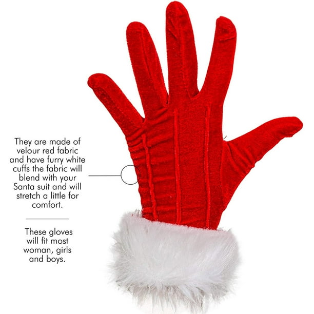 Furry best sale white gloves