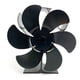 thumbnail image 1 of 100% New 6-blade Fireplace Fan Black Easy To Use Aluminium Durable Quiet Operation Thermal Power Best Discount, 1 of 5