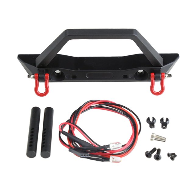 Parachoques delantero Macarena 1:10 y 2 luces LED para camión de orugas Axial SCX10