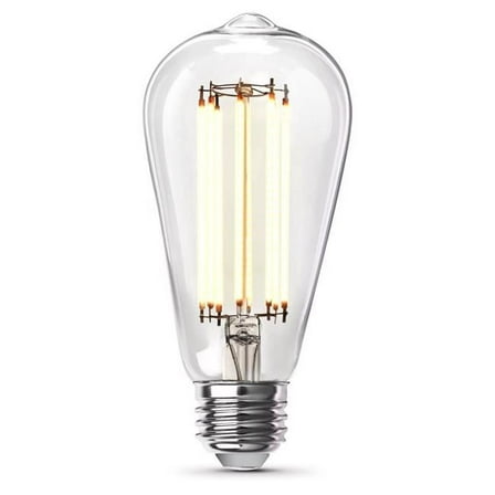 Feit Electric 3019244 100W ST19 E26 Medium Filament LED Bulb - Equivalence, Soft White - Pack of 2