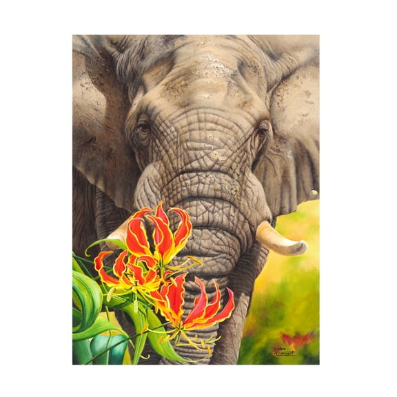 Canvas Wall Art - Delene Lambert 'Eternal Flame' Wall Art for Living Room, Bedroom, or Office Décor by Trademark Fine Art - 14 x 19 Inches