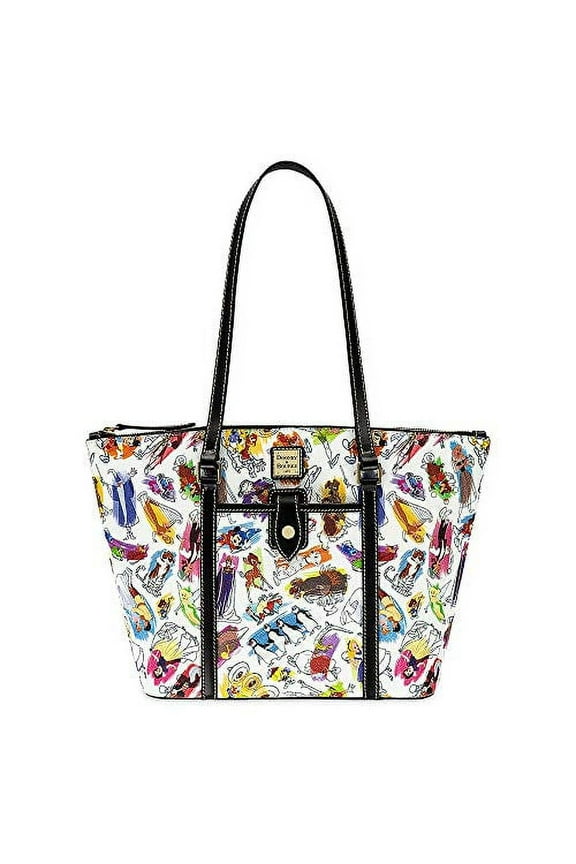The Walt Disney Company by Disney Unisex Cotton Small Scale Print Tote Tote, Multicolor, 1-Piece