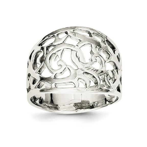 Sterling Silver Swirl Ring (Size 6) Made In United States qr38-6