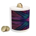 thumbnail image 2 of Fractal Piggy Bank, Psychedelic Colorful Symmetrical Stained Glass Vibrant Design, Ceramic Coin Bank Money Box for Cash Saving, 3.6" X 3.2", Plum Indigo, by Ambesonne, 2 of 4