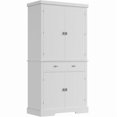 thumbnail image 1 of Bingirl 72" Kitchen Pantry Cabinet, Freestanding Tall Storage Cabinet with 6 Door Shelves, 2 Cabinets and 1 Drawer, Pantry Storage Cabinet for Kitchen, Living Room, 1 of 7