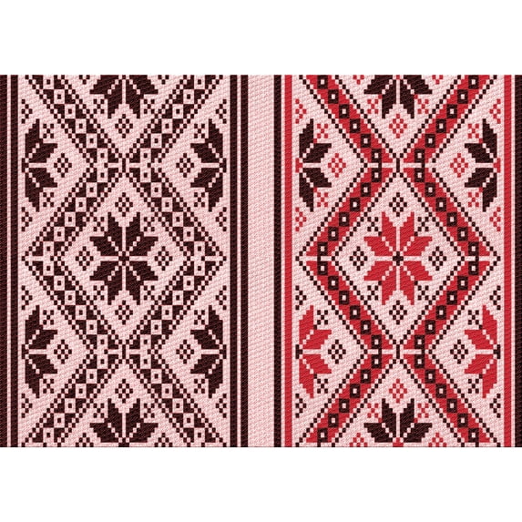 Ahgly Company Machine Washable Indoor Rectangle Transitional Saffron Red Area Rugs, 5' x 7'