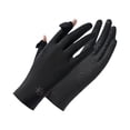 thumbnail image 1 of Karight Womens UPF Protection Cycling Gloves Touch Screen Fingerless Non-Slip Quick Dry Ice Silk Patchwork Outdoor Sports Gloves, 1 of 2