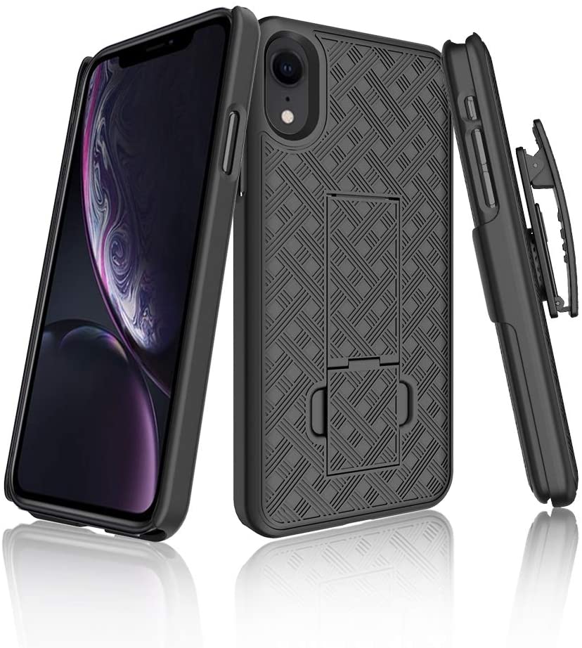 WixGear iPhone XR Holster, Shell Holster Combo Case for Apple iPhone XR