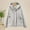 Gray, variant on QUNYINEY Women Puffer Jackets Fall Hooded Black Zip Up Windbreaker with Pockets Loose Fit Long Sleeve Women's Coat