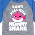 thumbnail image 3 of Baby Shark - Don't Mess With Mama Shark - Toddler And Youth Raglan Graphic T-Shirt, 3 of 7