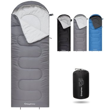 KingCamp Flannel Sleeping Bag - Big & Tall 4 Season Bag, Zip Two Together For 2 Person, Water Resistant For Camping