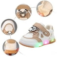 thumbnail image 5 of XEGLSBU Girls Shoes Size 10T LED Light up Shoes for Girls Toddler Walking Shoes Girls Kids Children Baby Casual Shoes Khaki Size 26, 5 of 9